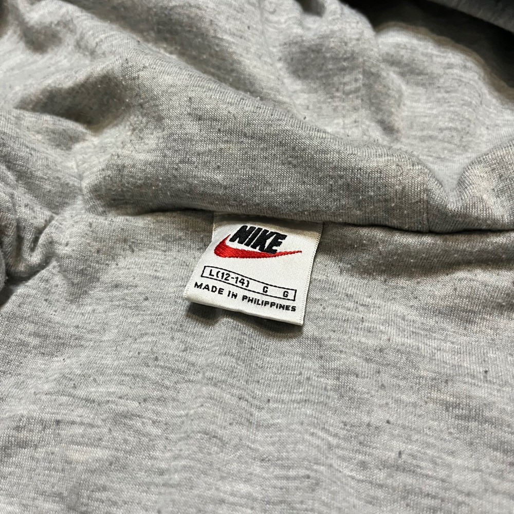 Vintage 90s Nike Navy Blue Hooded Jacket Youth L 12-14 Lined Windbreaker - Picture 3 of 12
